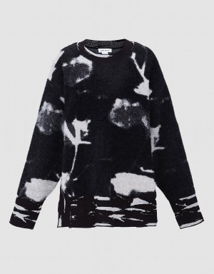 Urban Revivo Abstract Print Women's Sweaters Grey | OSU4789BV