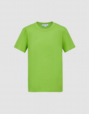 Urban Revivo Basic Crew Neck Women's T Shirts Light Green | HPS838QQ