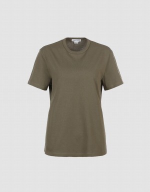 Urban Revivo Basic Regular Women's T Shirts Green | ZUX4659MT