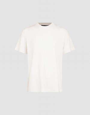 Urban Revivo Crew Neck Straight Men's T Shirts White | PIN8455JW