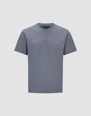 Urban Revivo Crew Neck Straight Men's T Shirts Dark Grey | MBU5959QC