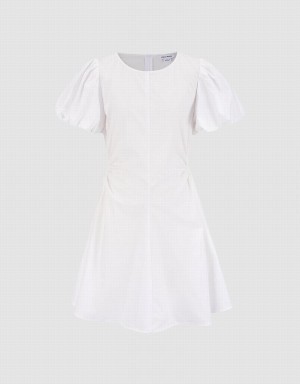 Urban Revivo Cut Out Women's Dress White | VEW4417VR