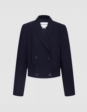 Urban Revivo Double Breasted Women's Blazers Black | HRO1952IZ