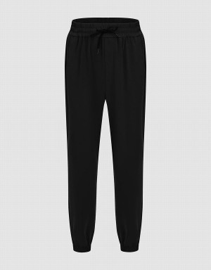 Urban Revivo Drawstring Waist Jogger Men's Pants Black | CUS132XG