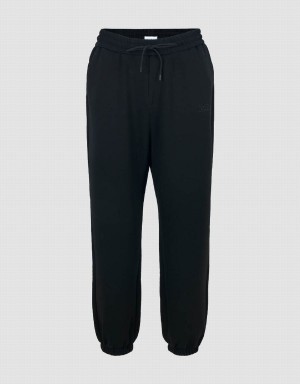 Urban Revivo Drawstring Waist Knitted Jogger Men's Pants Black | VKT9237RO