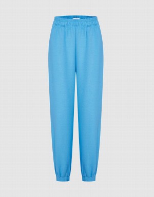 Urban Revivo Elastic Waist Joggers Women's Pants Blue | JXS7849QG