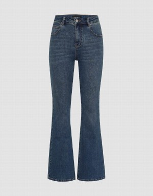 Urban Revivo Flare Women's Jeans Blue | TYS9864ZS