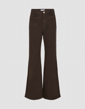 Urban Revivo Flare Women's Jeans Brown | OBY7910CK