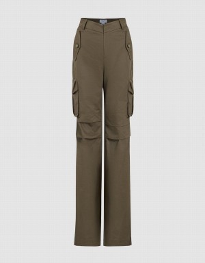 Urban Revivo Flare Women's Pants Dark Grey | ERE8770HR