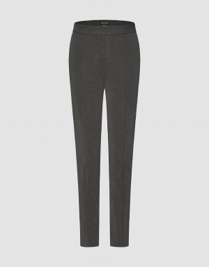 Urban Revivo Knitted Straight Women's Pants Dark Grey | MBK3589SO