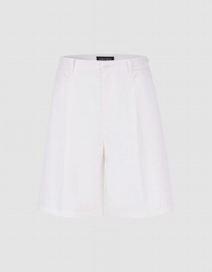 Urban Revivo Linen Women's Shorts White | ZFL1519PW