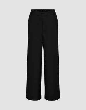 Urban Revivo Loose Straight Women's Pants Black | GSO4970HX