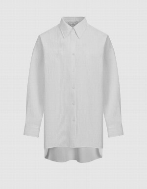 Urban Revivo Loose Straight Women's Shirts White | CTA1314IK