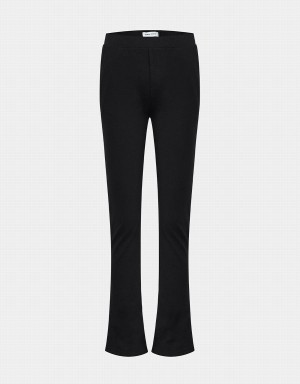 Urban Revivo Mid Rise Skinny Flare Women's Pants Black | NGQ4724ON