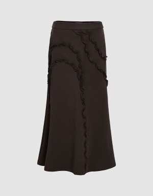 Urban Revivo Midi Fishtail Women's Skirts Brown | ONM886KT