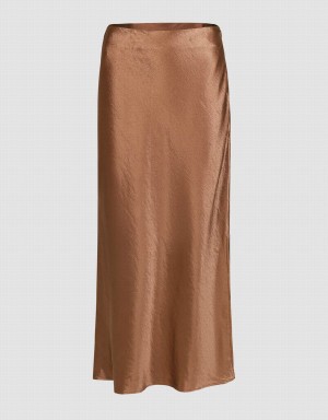 Urban Revivo Midi Straight Women's Skirts Orange | XXS1124ZS