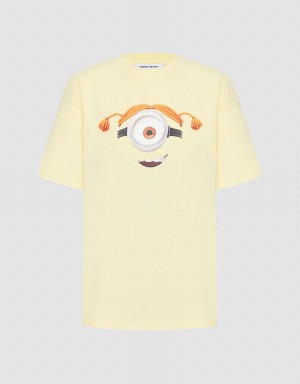 Urban Revivo Minions Women's T Shirts Yellow | LIA447AD