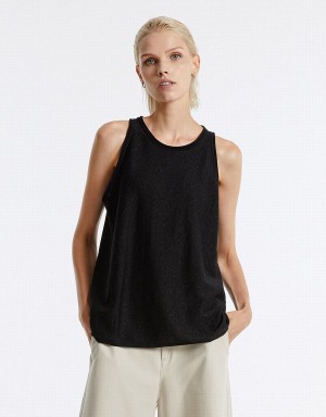 Urban Revivo Oversized Women's Tank Top Black | MWG8826MT