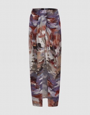 Urban Revivo Printed Straight Women's Skirts Multicolor | XOK2975OZ