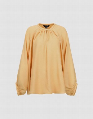 Urban Revivo Raglan Sleeve Crew Neck Overhead Women's Blouse Orange | OBE1680PQ