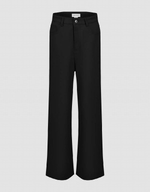 Urban Revivo Regular Flare Women's Pants Black | ENN147YC