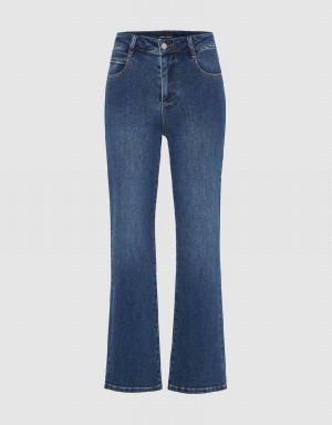 Urban Revivo Skinny Straight Women's Jeans Blue | QZG3522YM