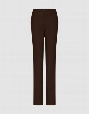 Urban Revivo Skinny Straight Women's Pants Brown | PEE8357NP