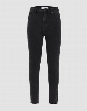 Urban Revivo Skinny Women's Jeans Black | MZJ847GS