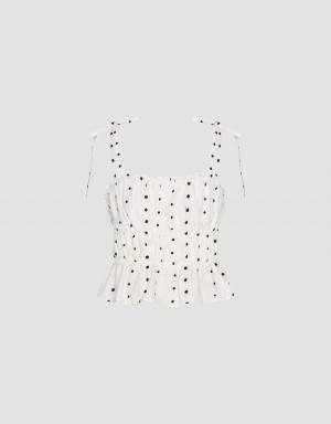 Urban Revivo Square-Cut Collar Cami Top Women's Blouse White | APW286OF