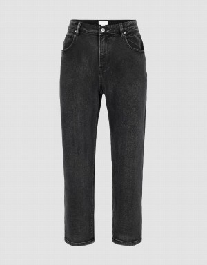 Urban Revivo Straight Men's Jeans Dark Grey | UGF907LC