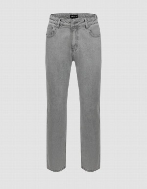 Urban Revivo Straight Men's Jeans Grey | MDM4681HC