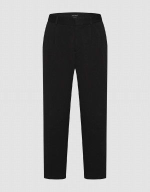 Urban Revivo Straight Men's Pants Black | CHM6311NR