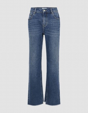 Urban Revivo Straight Women's Jeans Blue | XGW8166AF