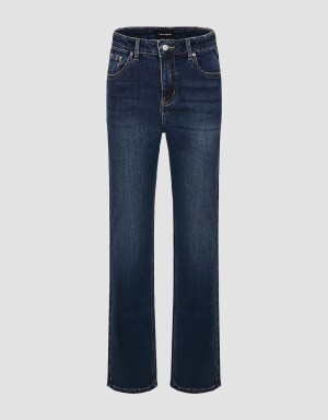 Urban Revivo Straight Women's Jeans Blue | WPQ1429EK