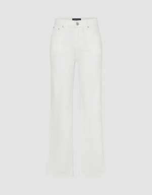 Urban Revivo Straight Women's Jeans White | UEW4718UQ