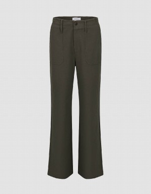 Urban Revivo Straight Women's Pants Dark Grey | EEV6494QB