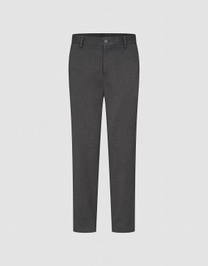 Urban Revivo Tailored Straight Men's Pants Dark Grey | GJZ8659SZ