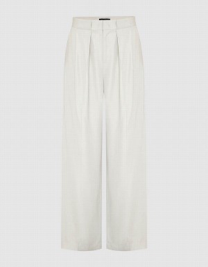 Urban Revivo Tailored Straight Women's Pants White | PFK5635UO