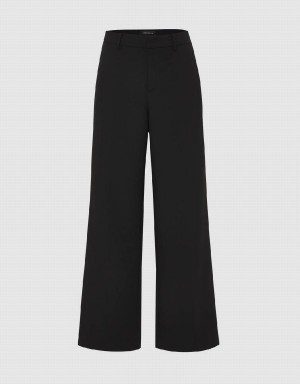 Urban Revivo Tailored Wide-Leg Women's Pants Black | LBG5533AR