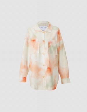 Urban Revivo Tie Dye Oversized Women's Jackets Multicolor | XVW5042YV