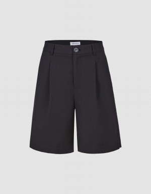 Urban Revivo Urban Regular Women's Shorts Black | ZMQ1493PD