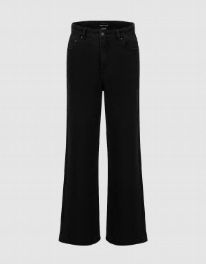 Urban Revivo Wide-Leg Women's Jeans Black | QIY2860DQ