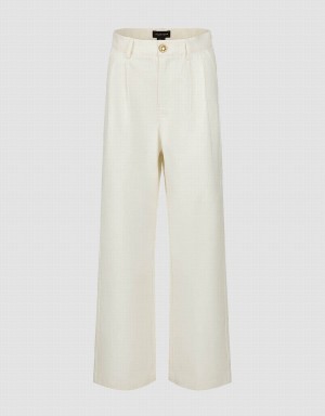 Urban Revivo Wide-Leg Women's Jeans White | WGB6055SO