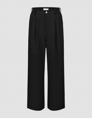 Urban Revivo Wide-Leg Women's Pants Black | XBU9897ES