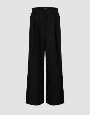 Urban Revivo Wide-Leg Women's Pants Black | KDV5729AM