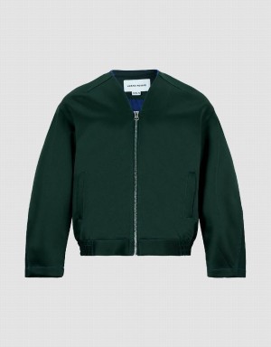 Urban Revivo Zipper Front Oversized Men's Jackets Green | GTZ205CK