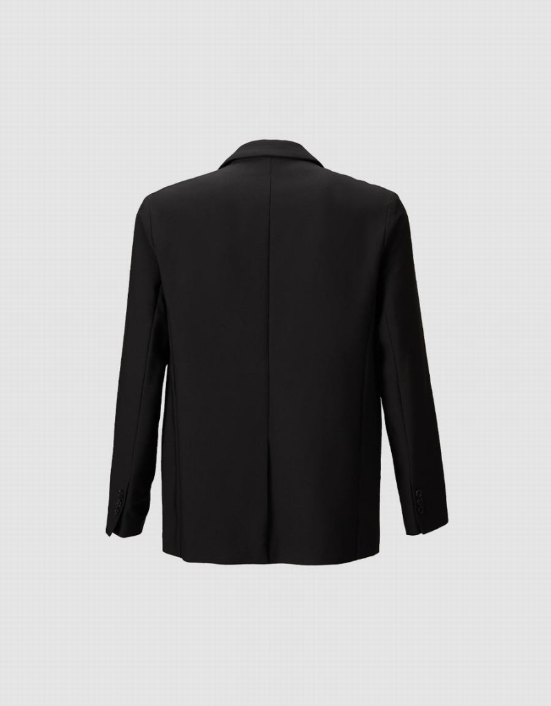 Urban Revivo Bird Print Men's Blazers Black | GOE5110MW