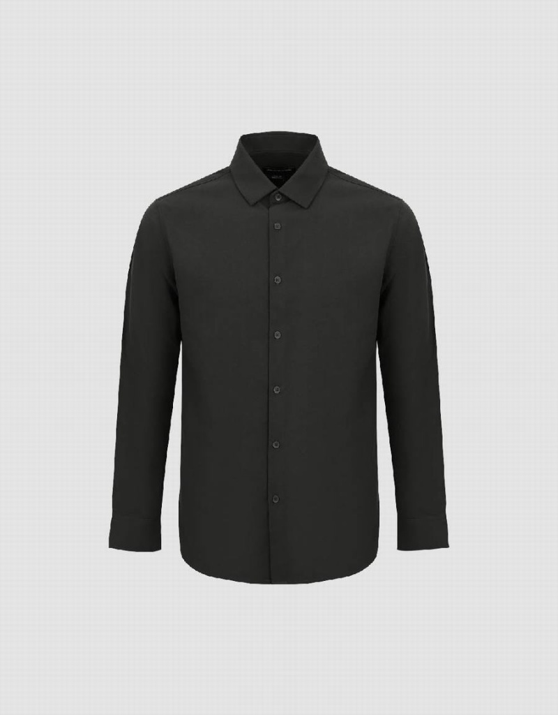 Urban Revivo Button Up Straight Men's Shirts Green | ODO7971ZN