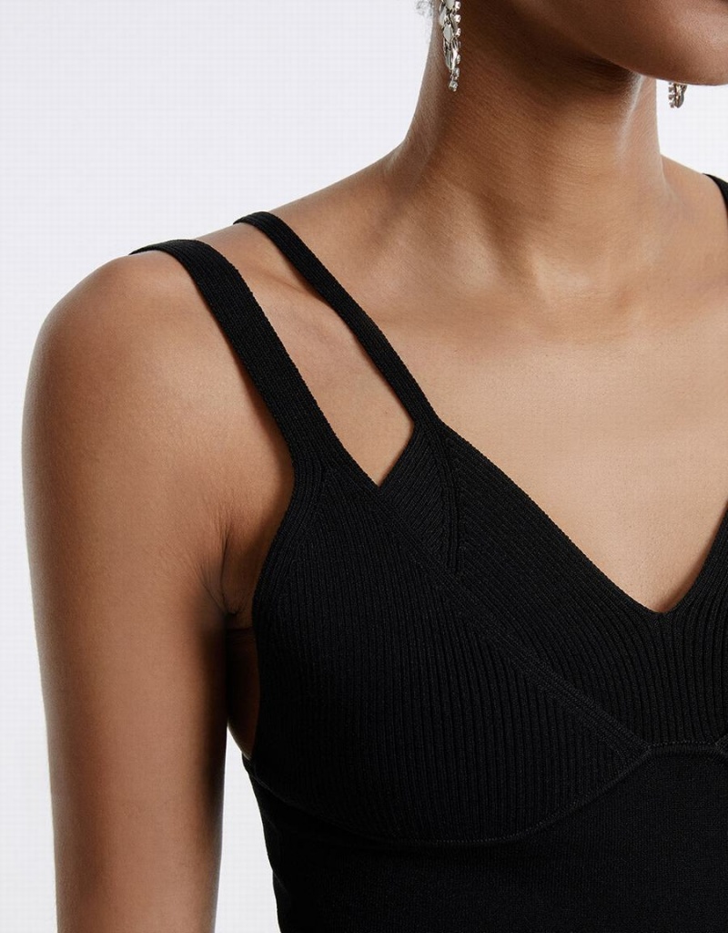 Urban Revivo Combination Camisole Women's Tank Top Black | ARV2843FF