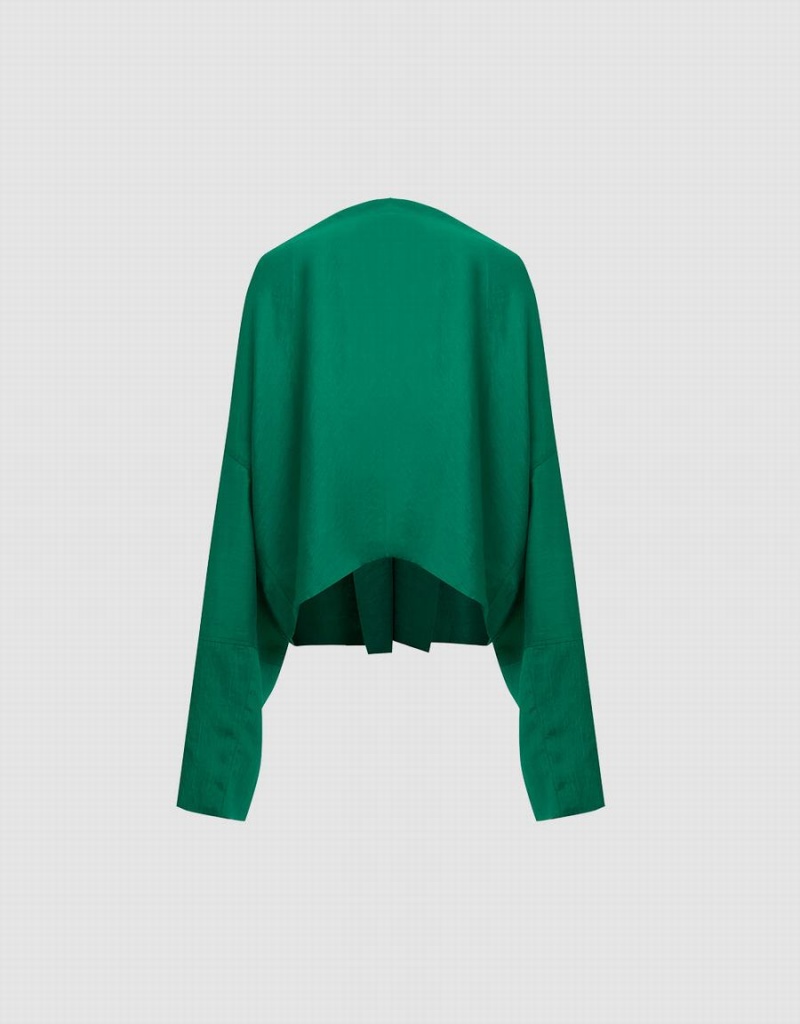 Urban Revivo Cowl Neck Overhead Women's Blouse Green | BGE5754GV